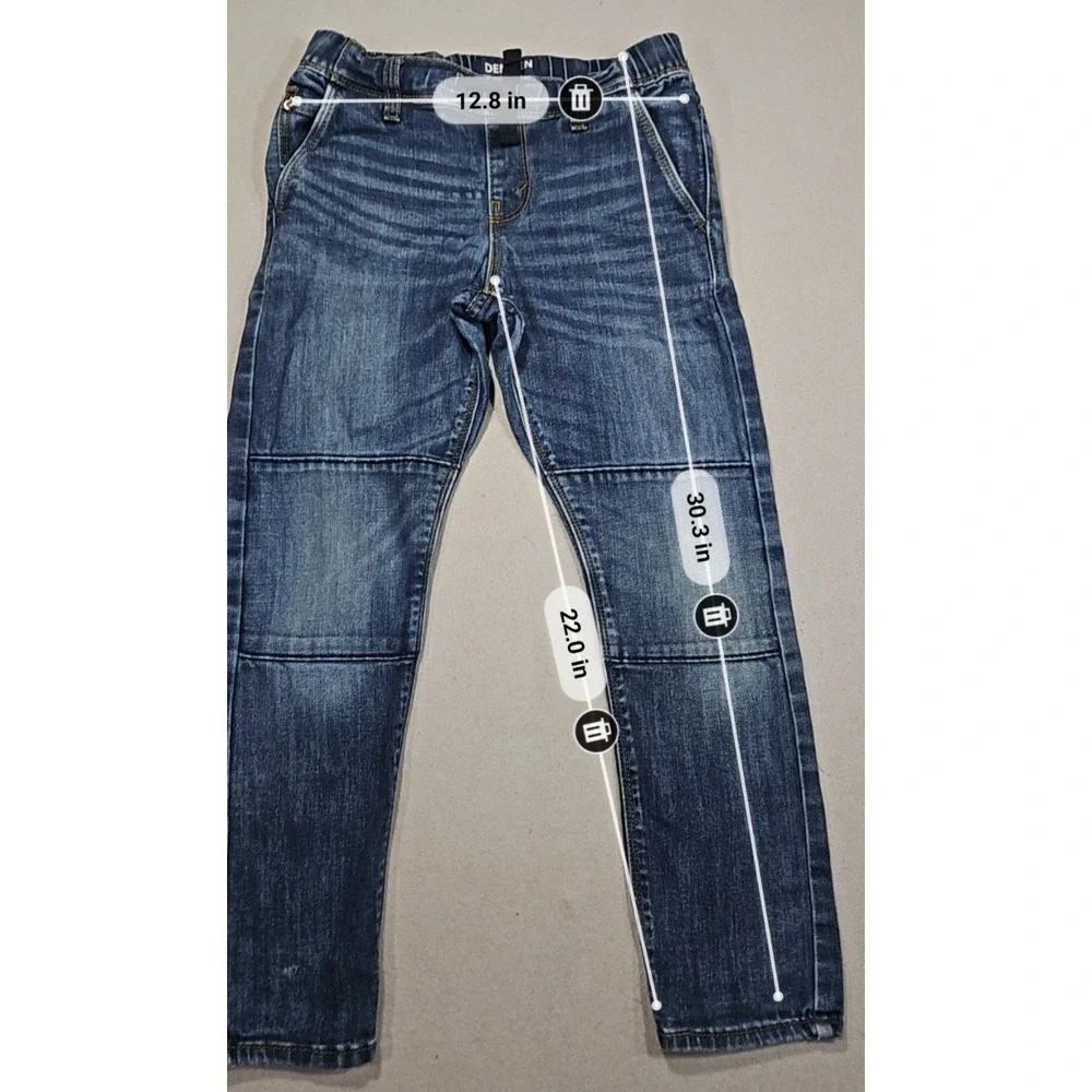 Denizen from Levis Boys Jeans Size 8 Regular Blue Denim Elastic Drawstring Waist